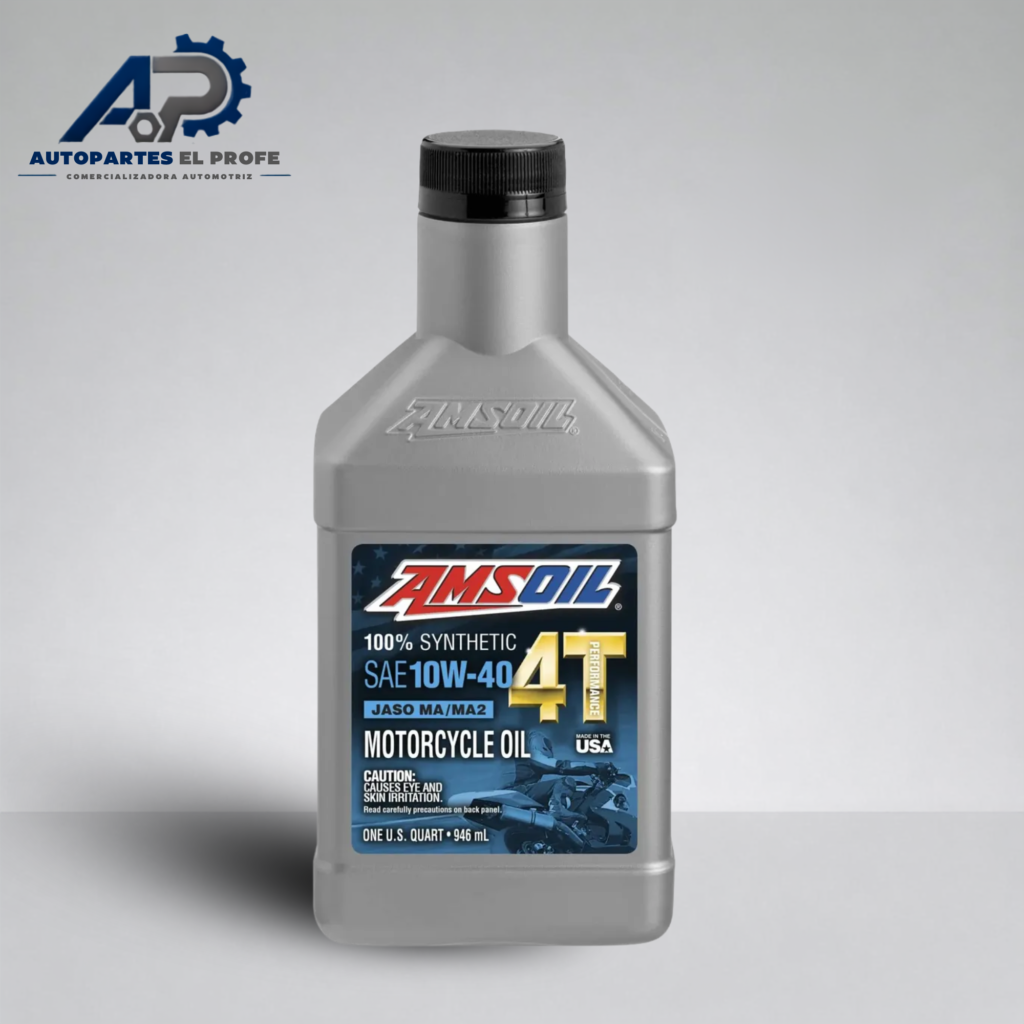 ACEITE AMSOIL 100% SINTETICO PARA MOTO SAE 10W-40 4T PERFORMANCE